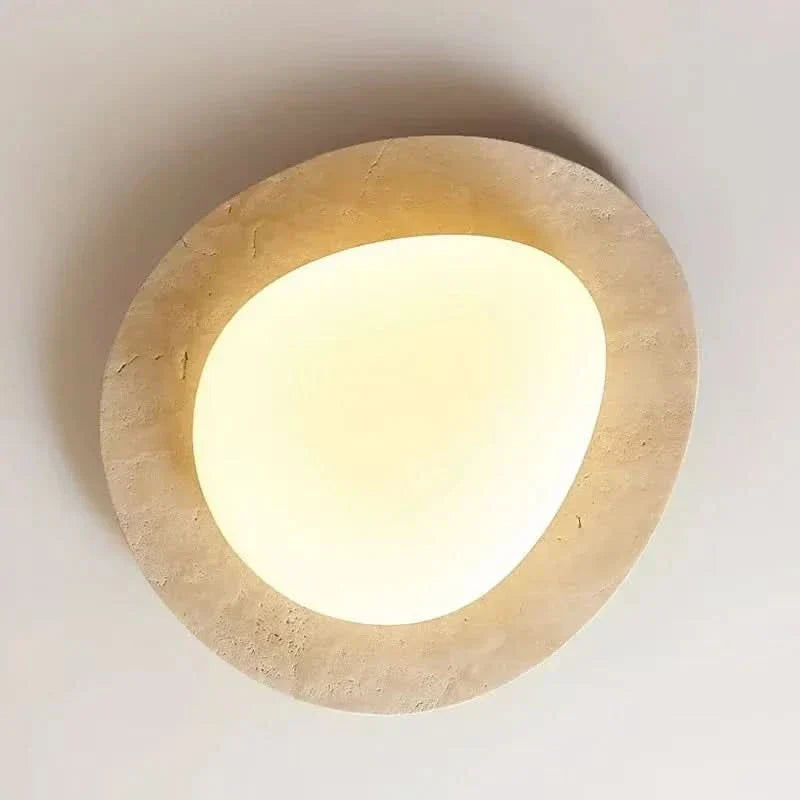 Natural Stone Wabi Sabi LED Ceiling Fixture