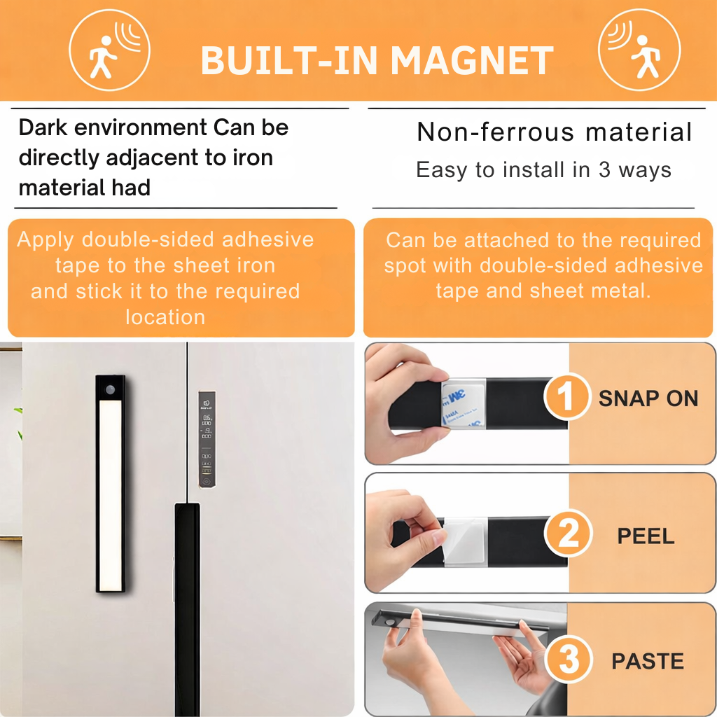 Wireless Dimmable Sensor Light - Rechargeable via USB