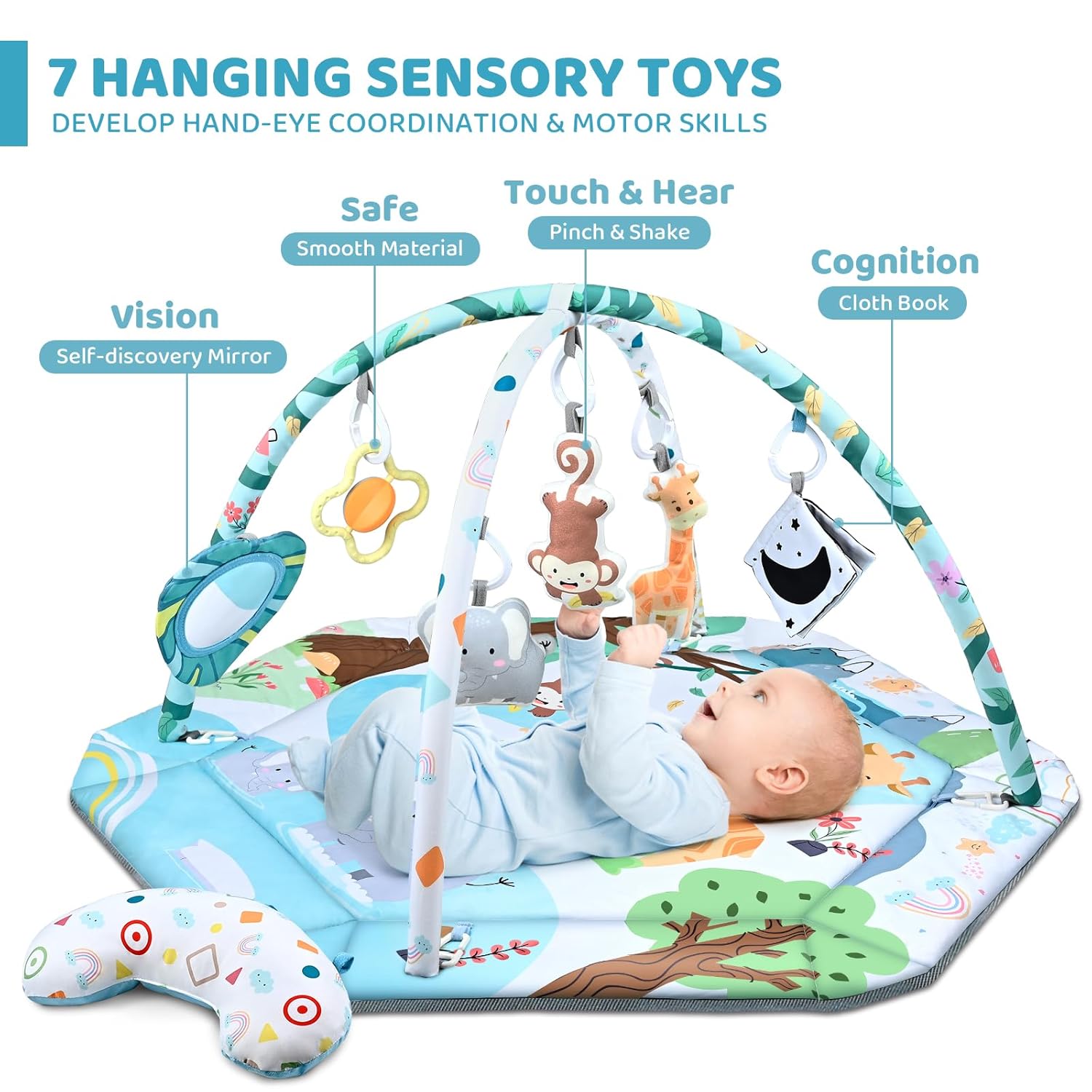 PlayNest 8-in-1 Baby Activity Mat for Learning and Fun