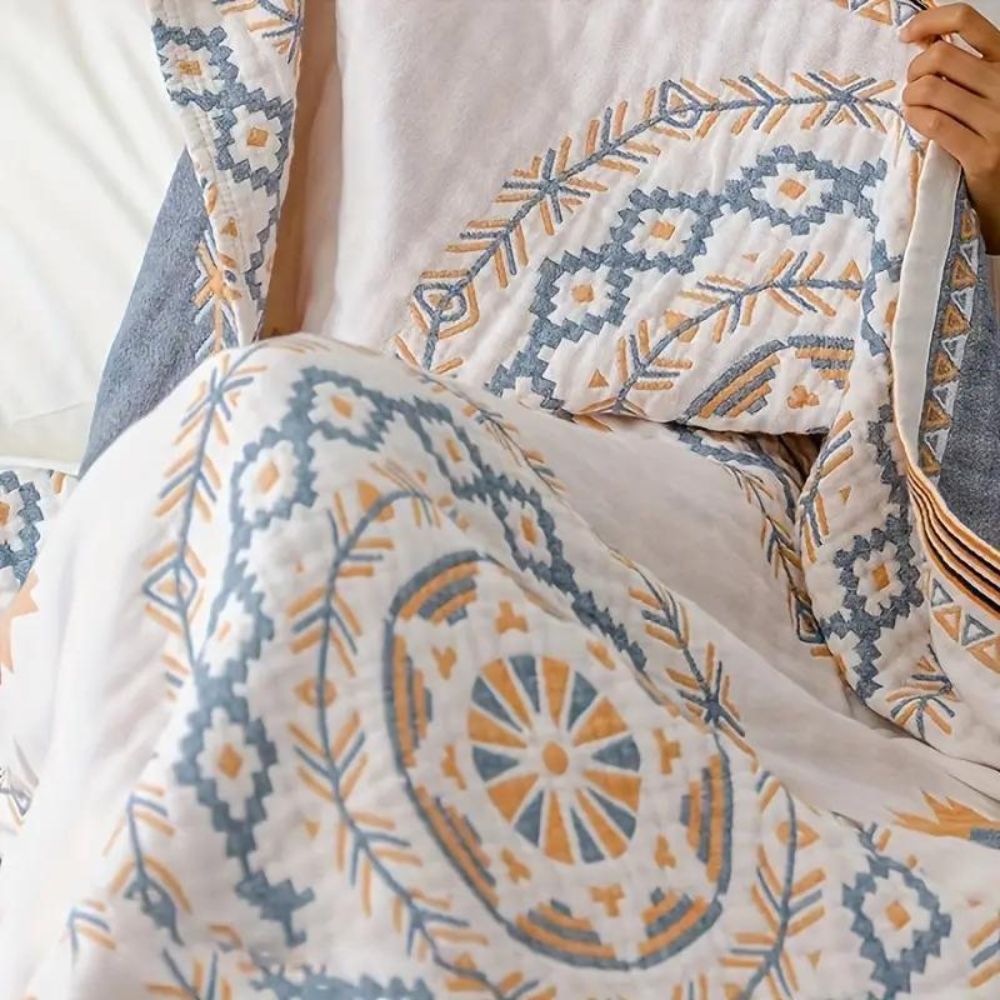 Chic Cotton Mandala Throw Blanket for Cozy Living Spaces