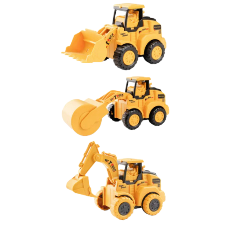 Durable Plastic Construction Vehicle Collection – Set of 6