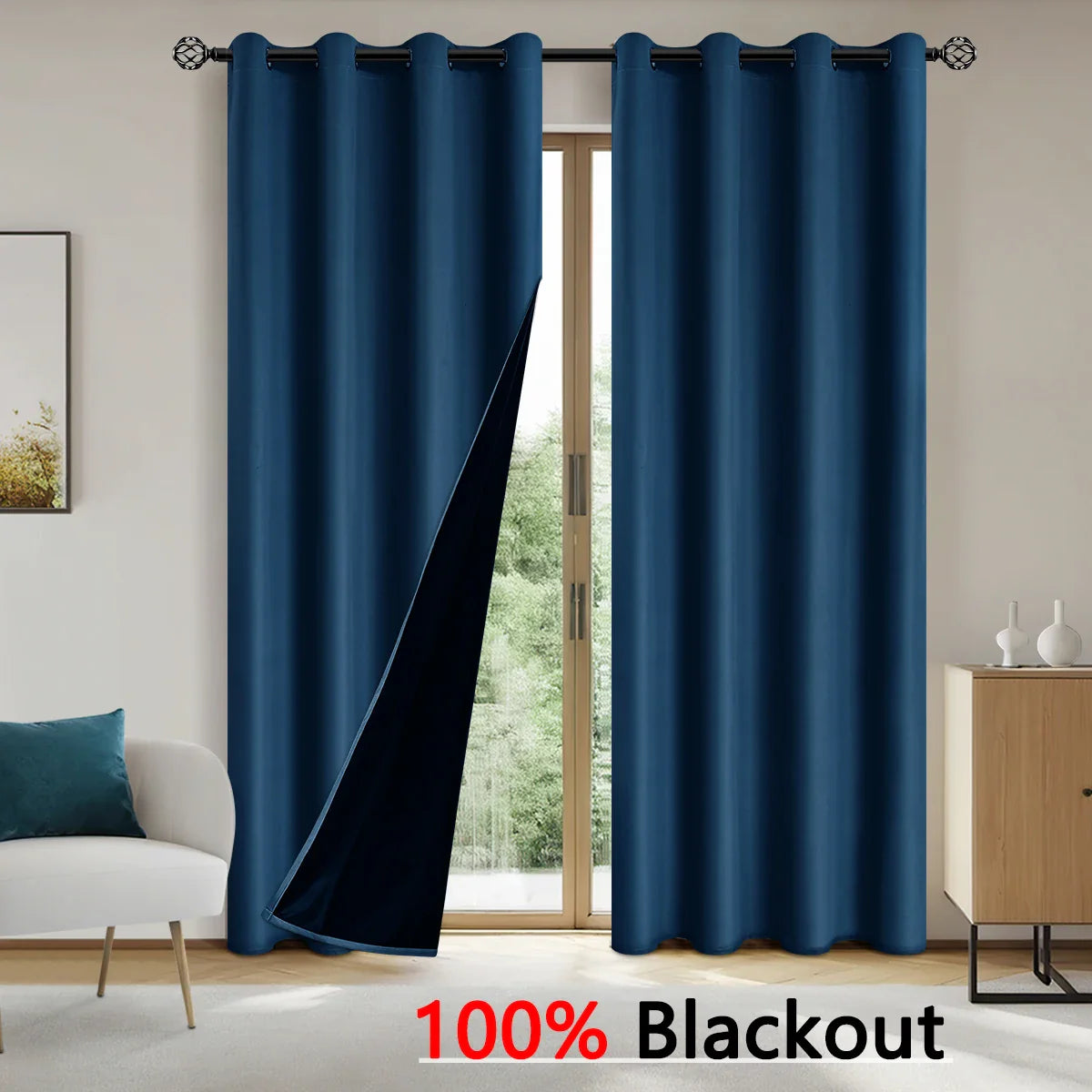 SLEEPWELL - Complete Blackout Curtains with Insulated Design for Any Room