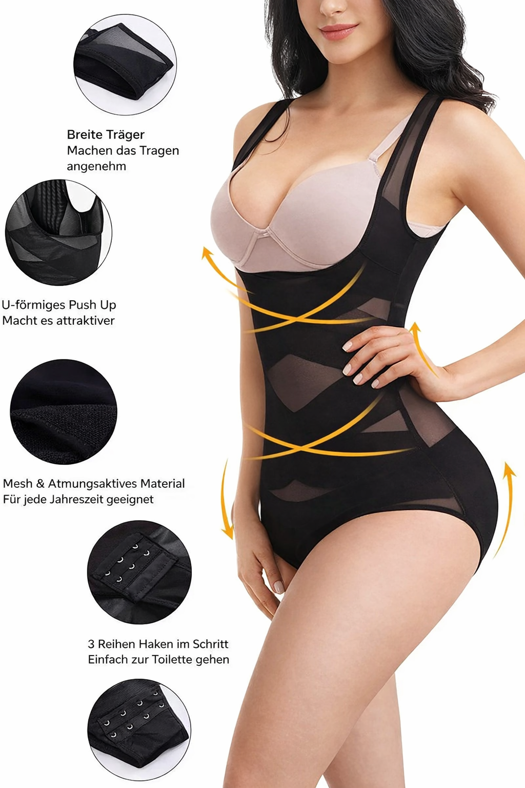 Seamless Shapewear with Tummy Control and Figure-Enhancing Effect