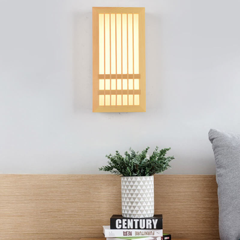 SerenityGlow Wooden LED Wall Lamp for Inviting Atmosphere