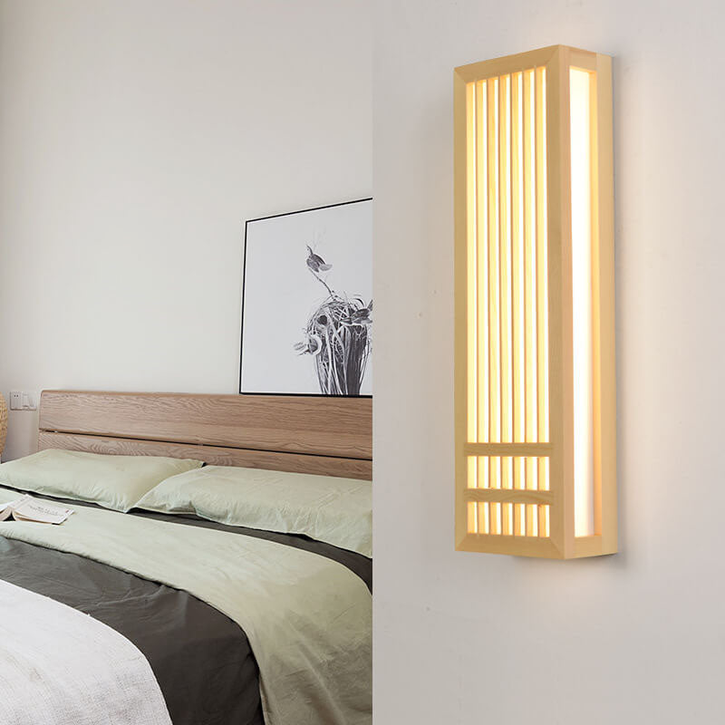 SerenityGlow Wooden LED Wall Lamp for Inviting Atmosphere