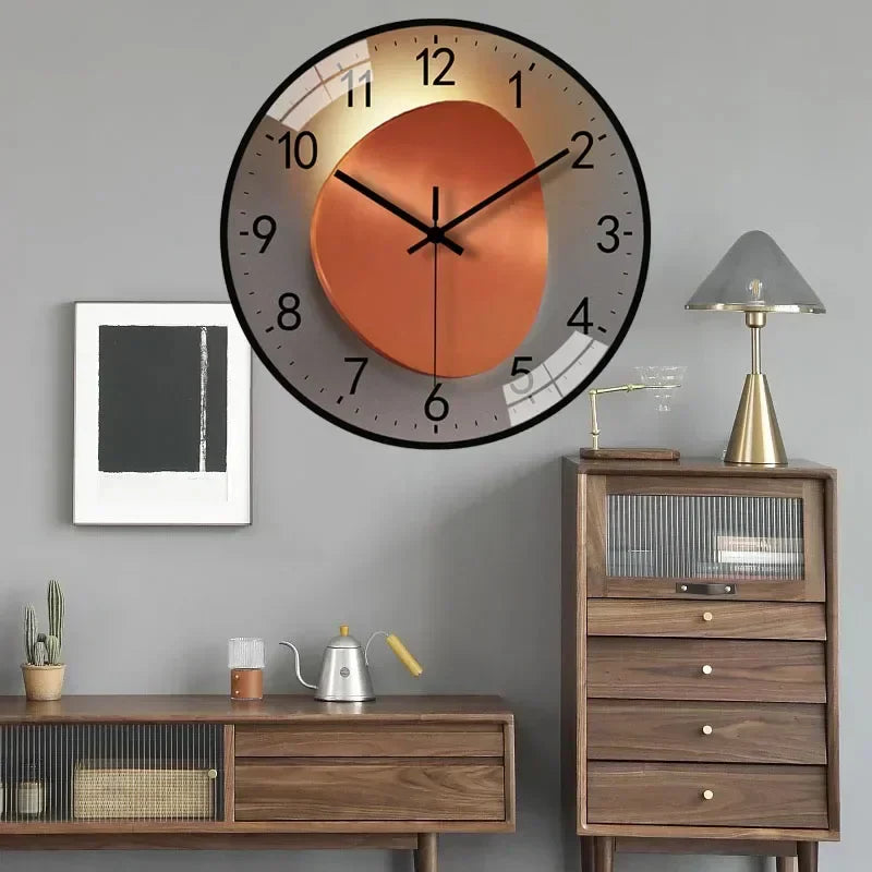 Whispering Elegance: Non-Ticking Wall Clock for Tranquil Spaces
