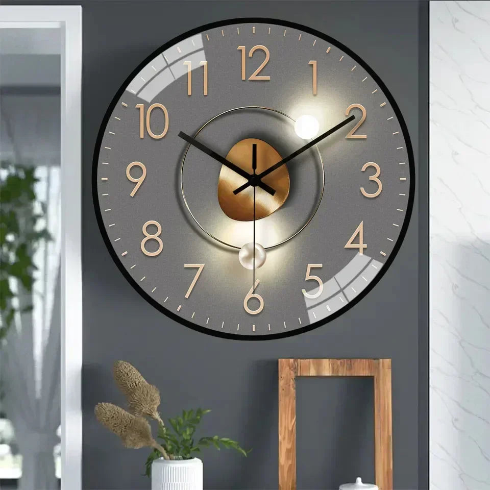 Whispering Elegance: Non-Ticking Wall Clock for Tranquil Spaces