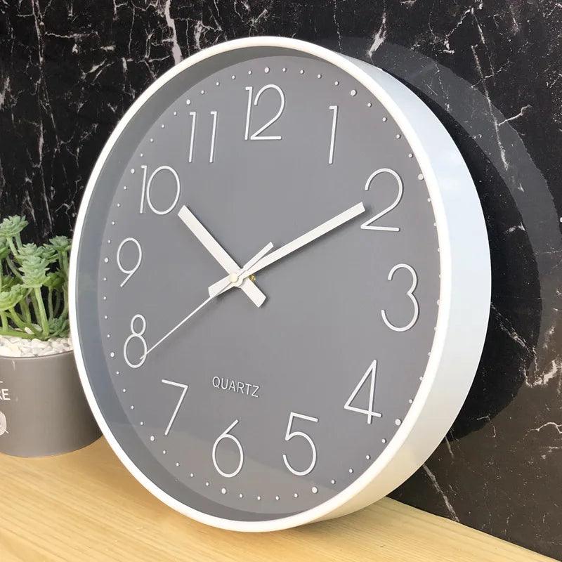 Contemporary 30cm Silent Wall Clock for Tranquil Living