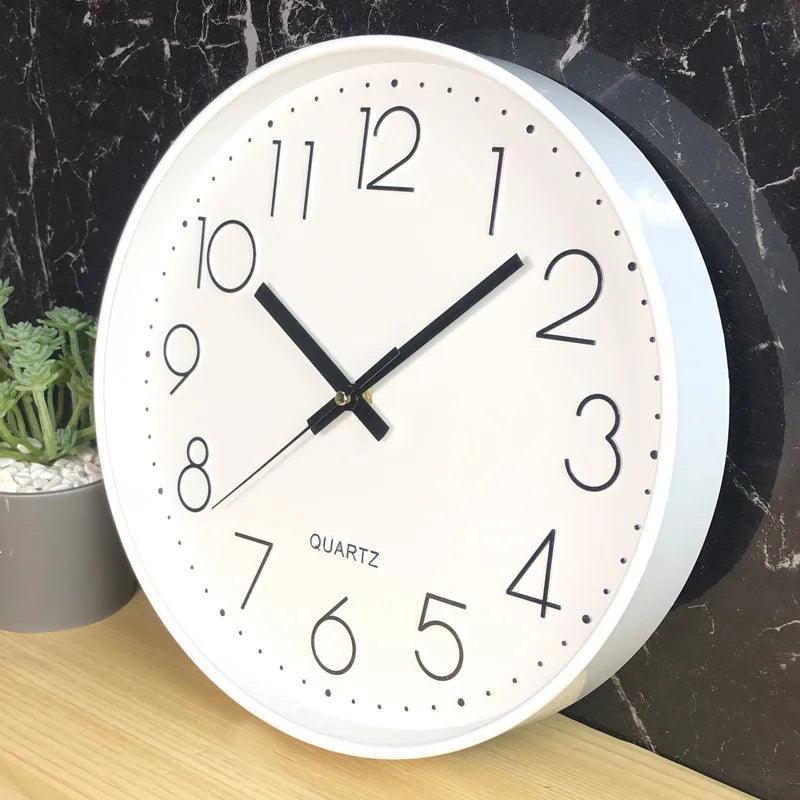 Contemporary 30cm Silent Wall Clock for Tranquil Living