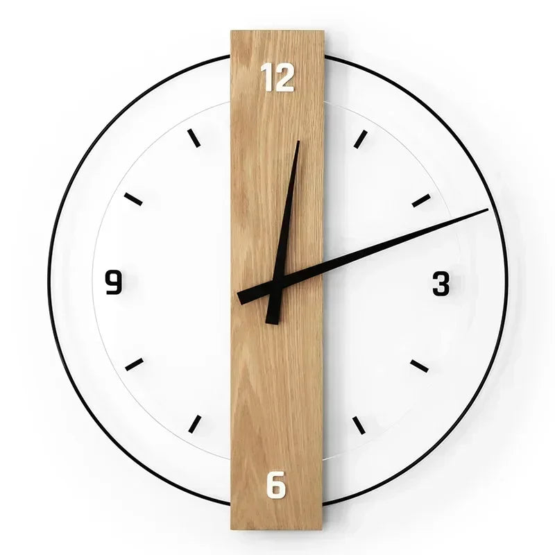 TranquilTime Minimalist Wooden Wall Clock - Modern Serenity