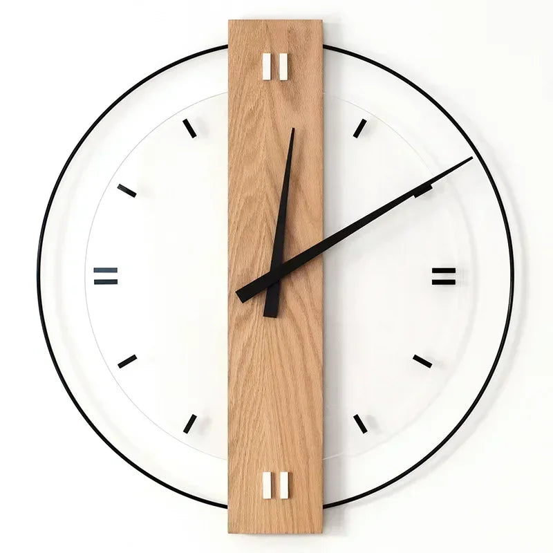 TranquilTime Minimalist Wooden Wall Clock - Modern Serenity