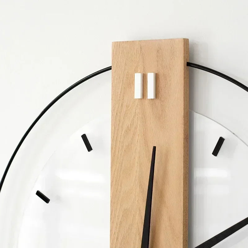 TranquilTime Minimalist Wooden Wall Clock - Modern Serenity