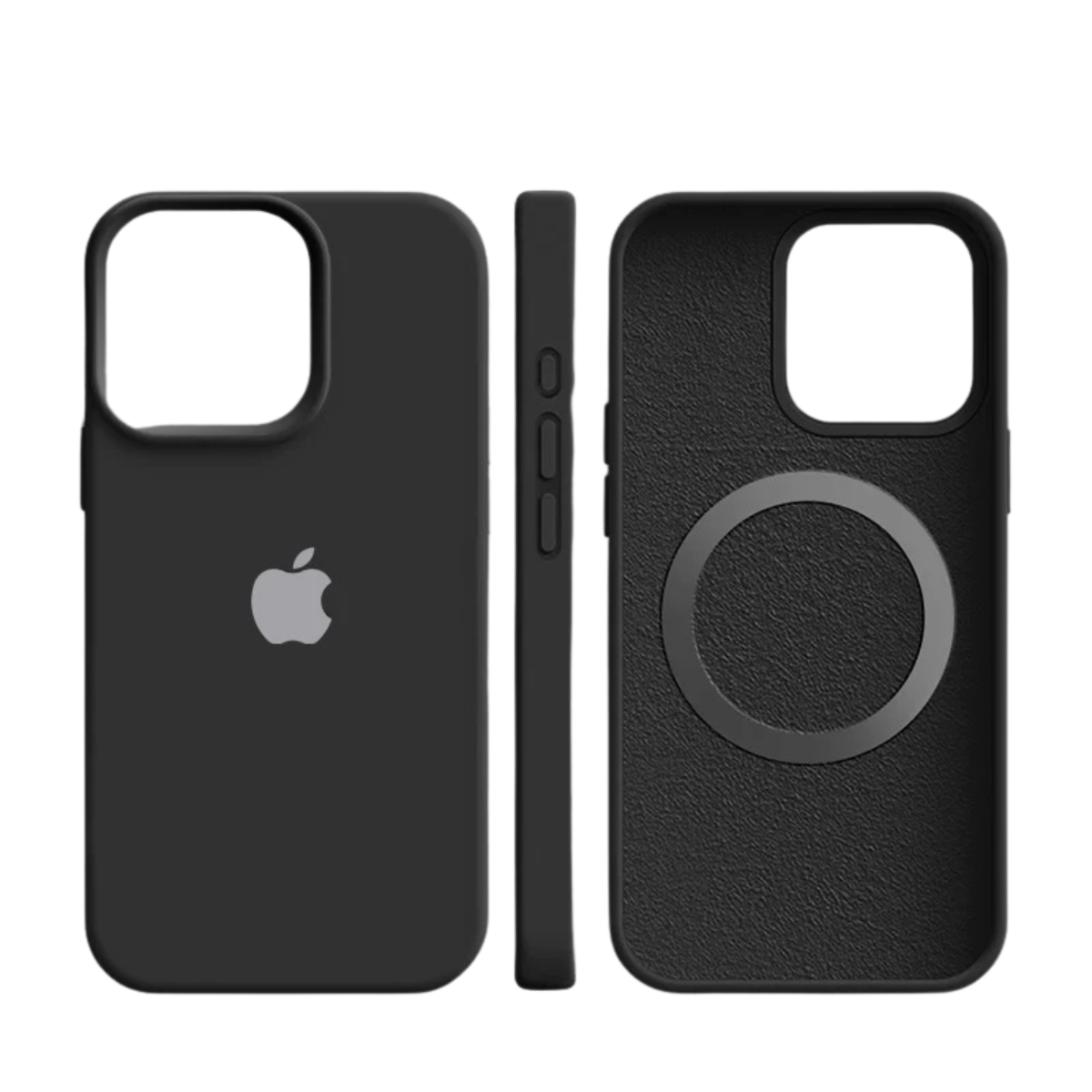 Silicone iPhone Case with MagSafe Protection and Soft Microfiber Interior