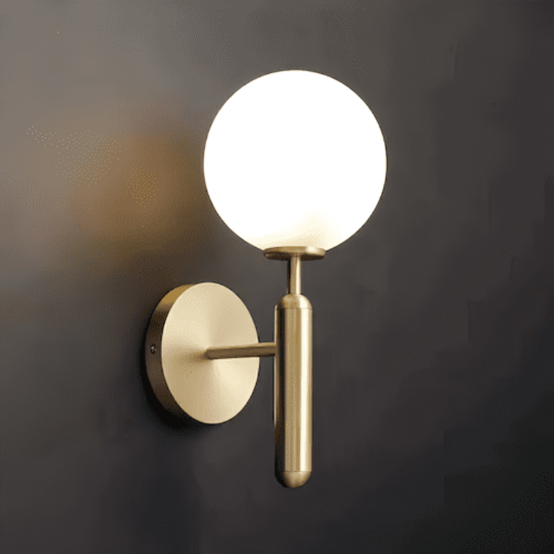 Sleek Glass Wall Light Fixture with E27 Socket for Cozy Ambiance