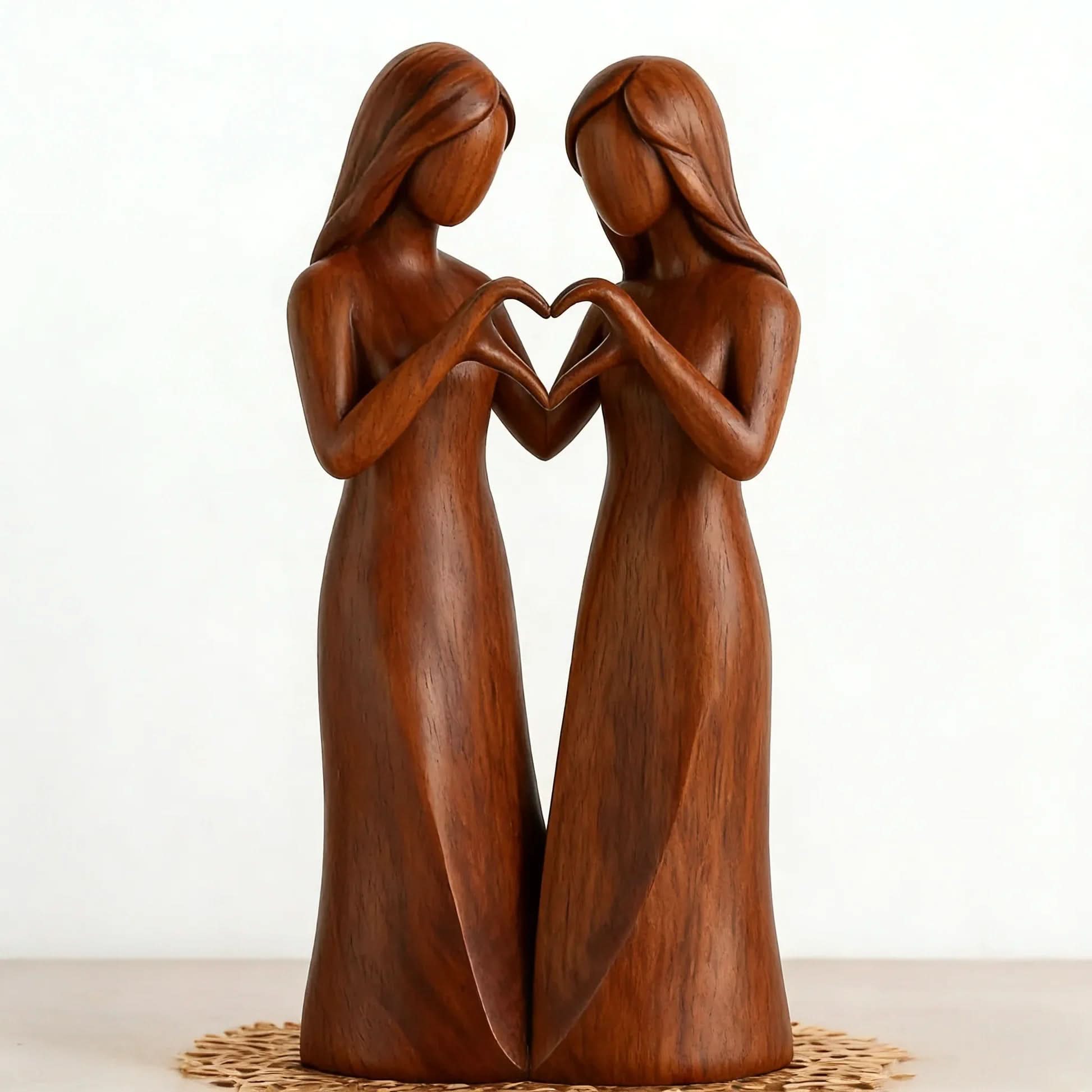 Elegant Resin Sculpture of Friendship