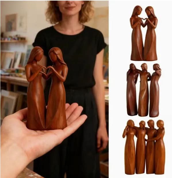 Elegant Resin Sculpture of Friendship