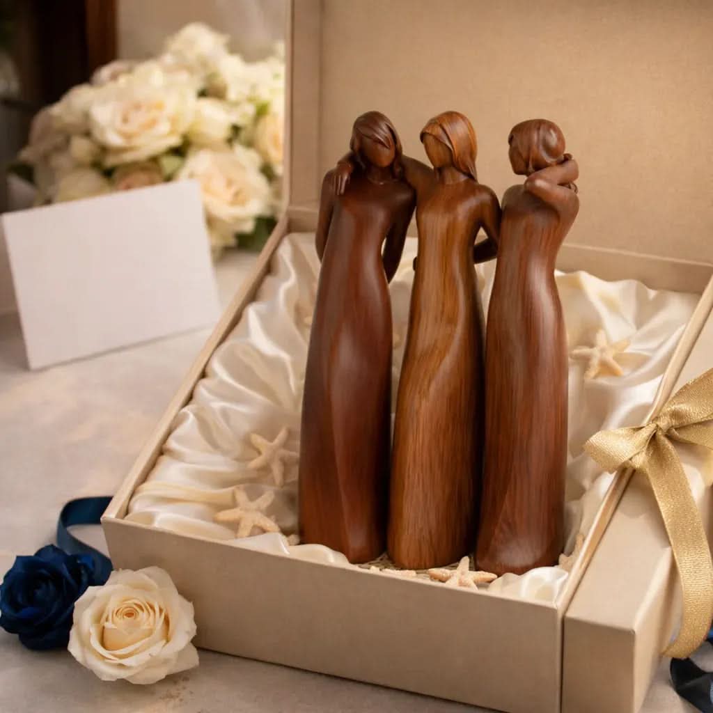 Chic Resin Friendship Figurine for Sisterly Bonds