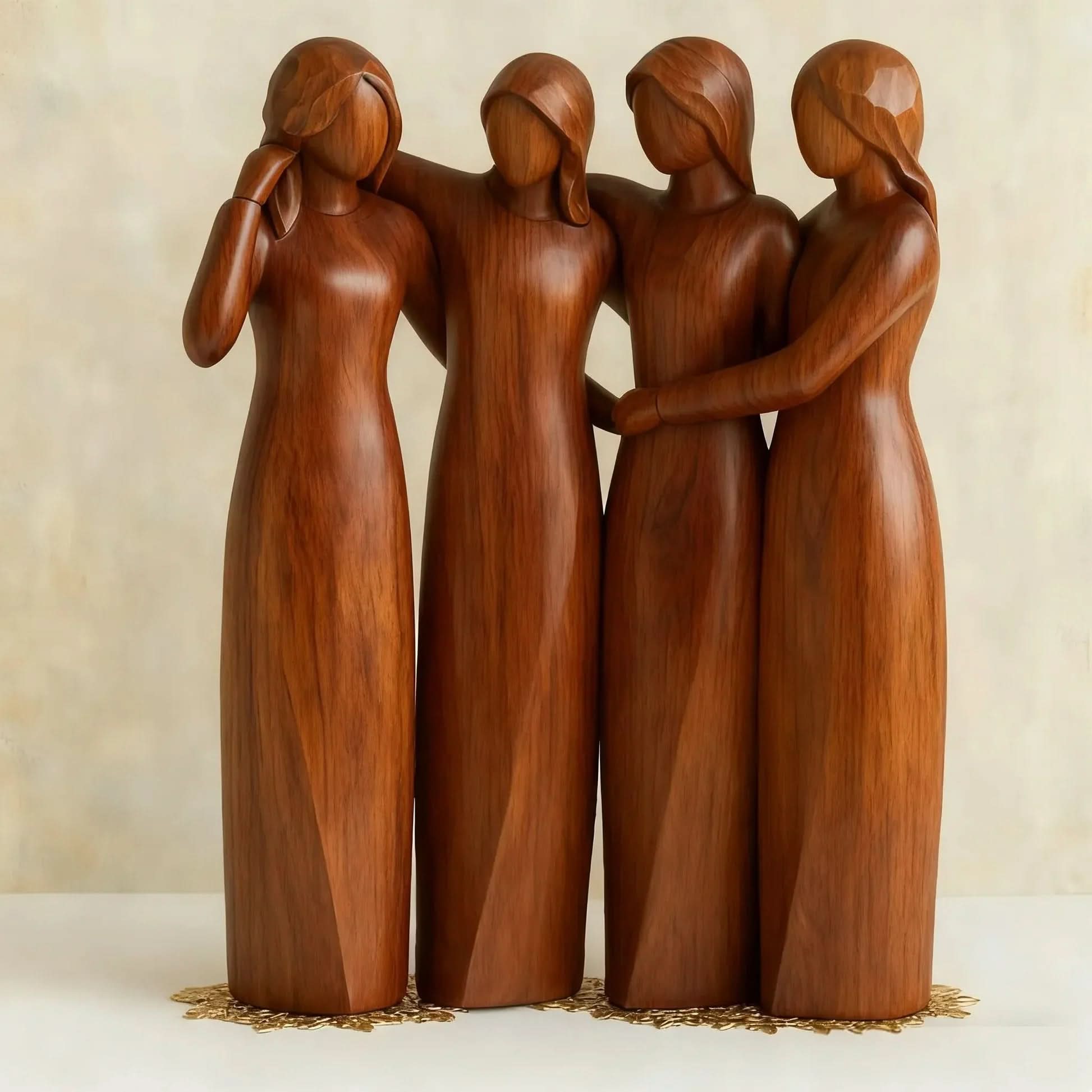 Elegant Resin Sculpture of Friendship