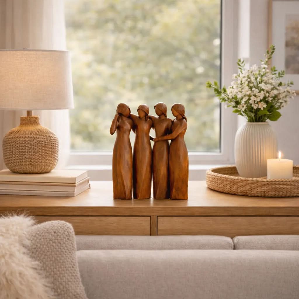 Elegant Resin Sculpture of Friendship