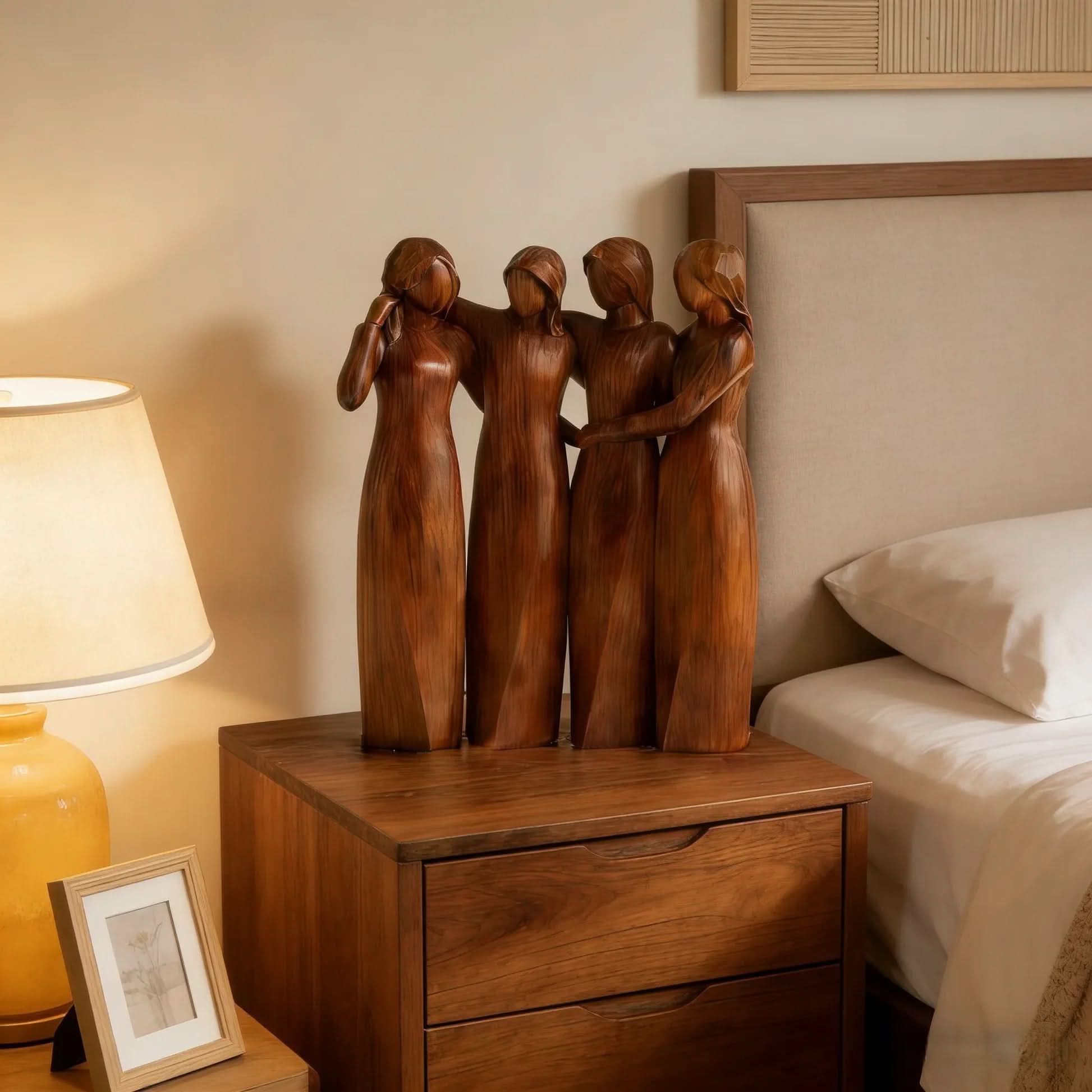 Elegant Resin Sculpture of Friendship