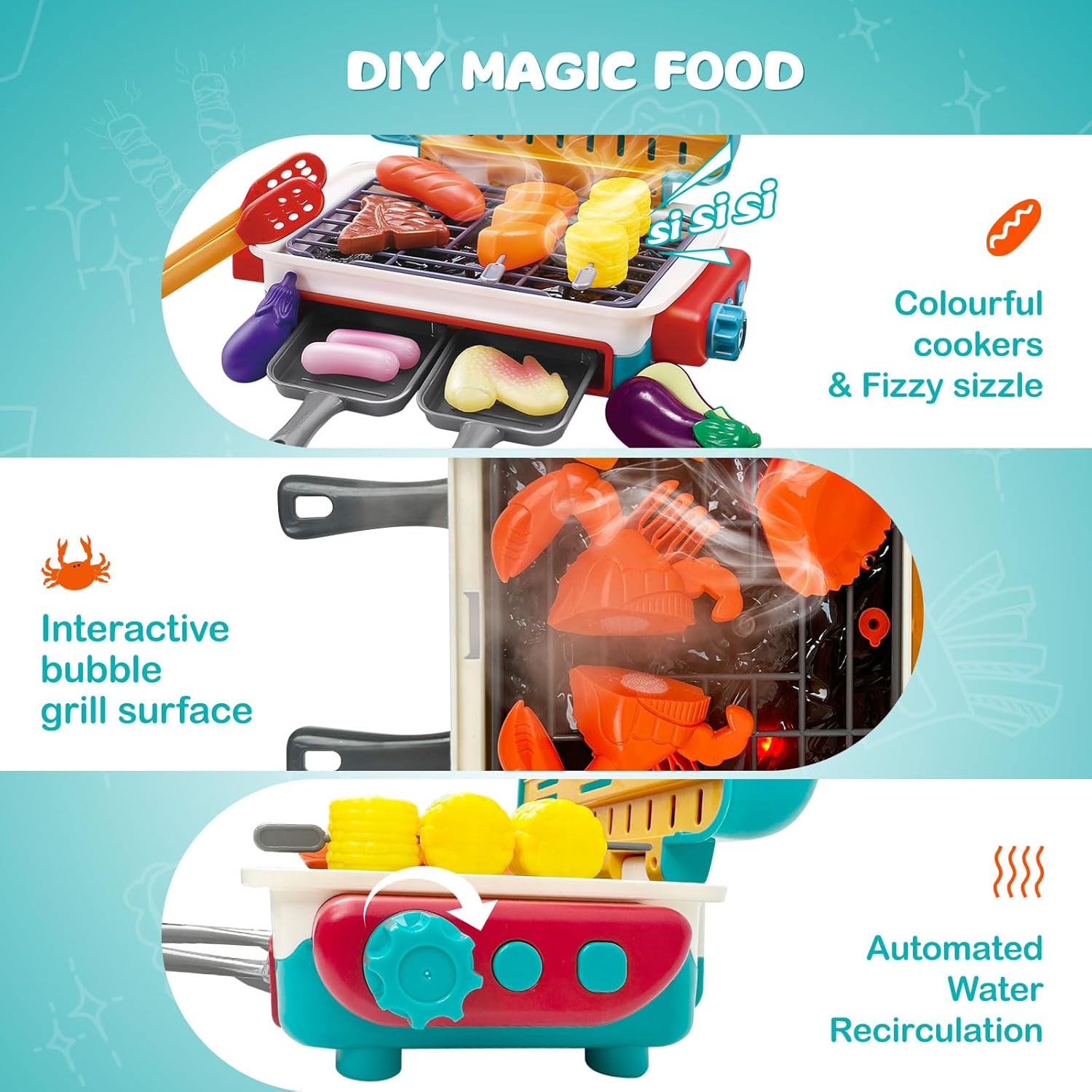 BBQ Simulation Grill Toy for Playtime Fun