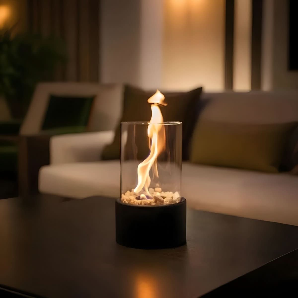 Elegant Smokeless Tabletop Fire Feature for Any Space