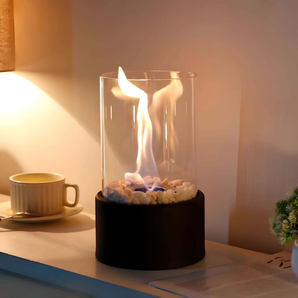 Elegant Smokeless Tabletop Fire Feature for Any Space