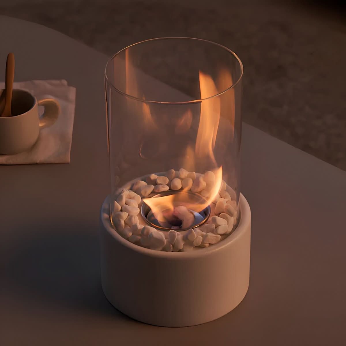 Elegant Smokeless Tabletop Fire Feature for Any Space