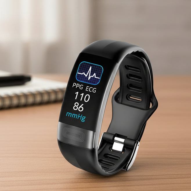 Bluetooth Smartwatch with EKG, Blood Pressure, Sleep Tracking for iOS & Android