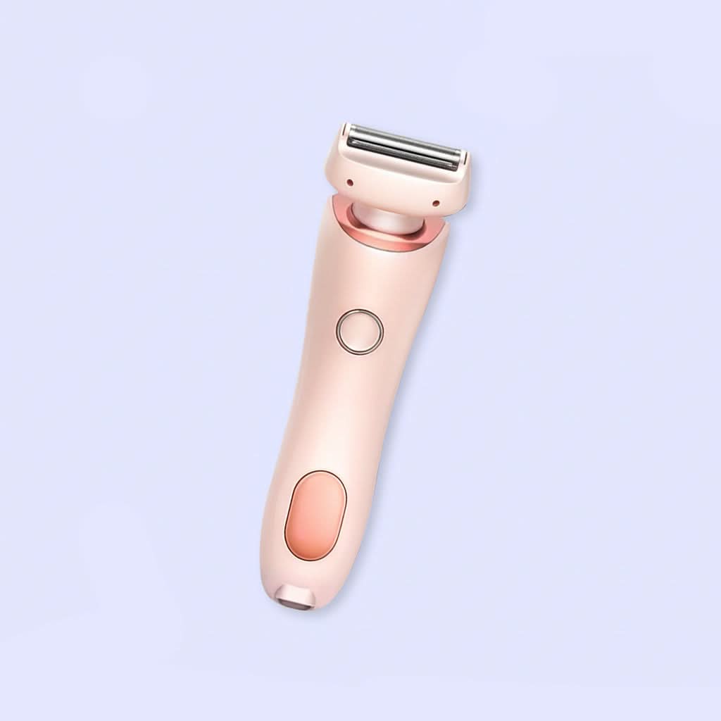 Portable Electric Razor with Dual Blades and Skin Protection
