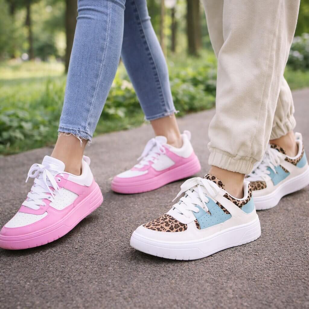 Breathable Upper Sneakers with Cushioned Insole for Comfort