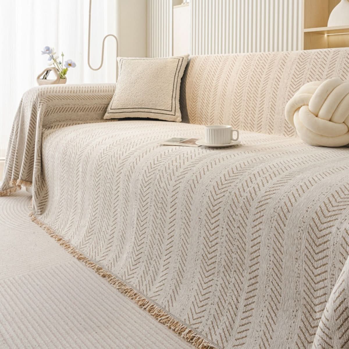 Chic Shield – Durable Chenille Sofa Protector