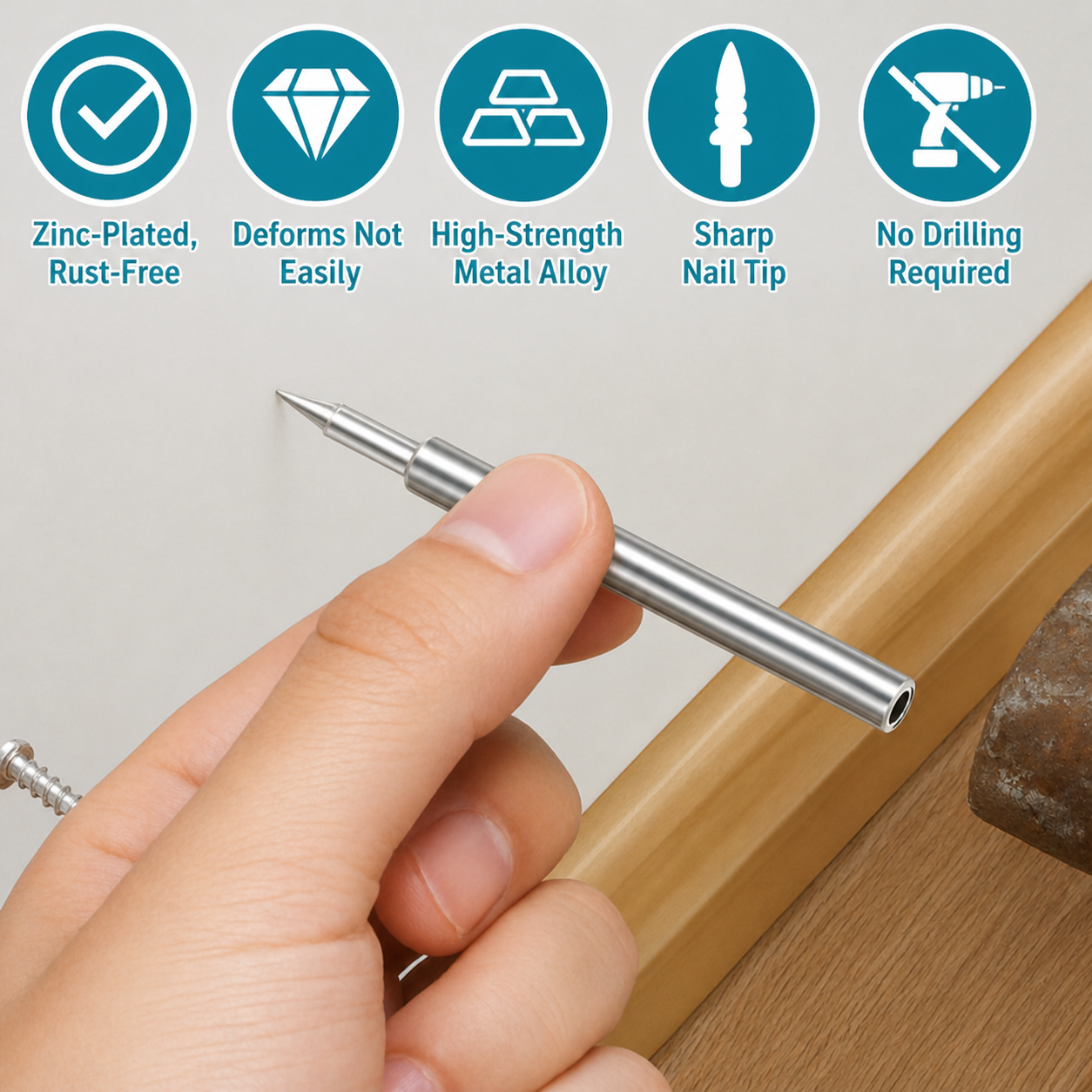 Baseboard Installation Set with Double-Head System