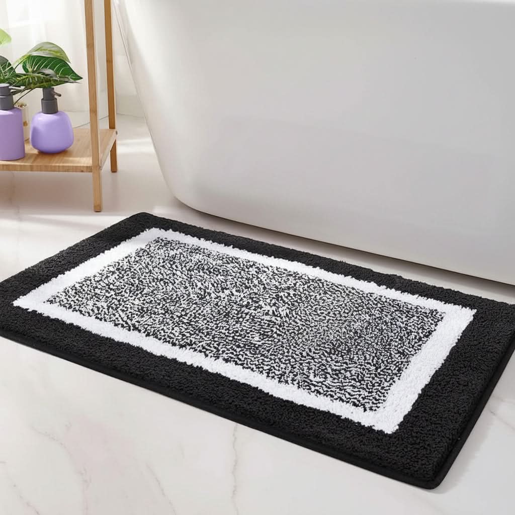 Non-Slip Bathroom Rug - Soft Microfiber Bath Mat for Comfort and Safety