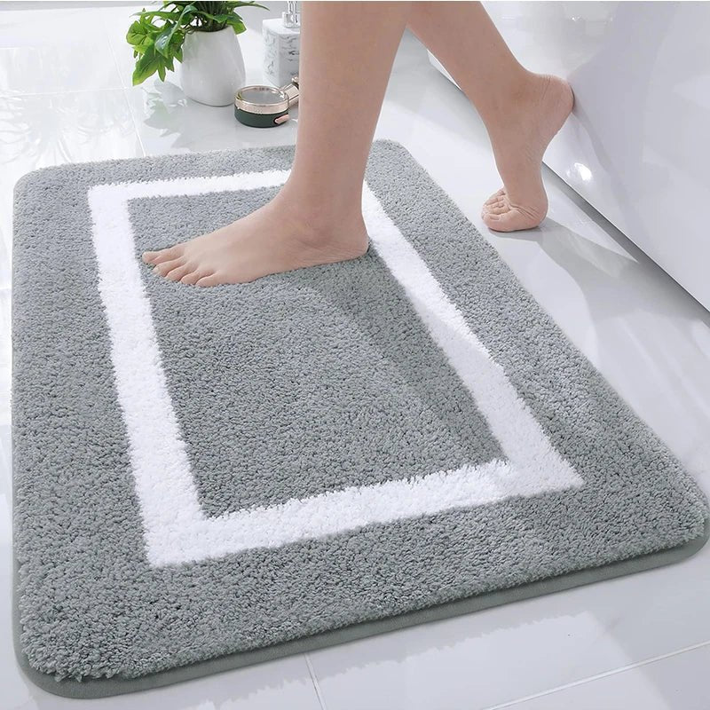 Luxurious Microfiber Bath Mat with Non-Slip Backing