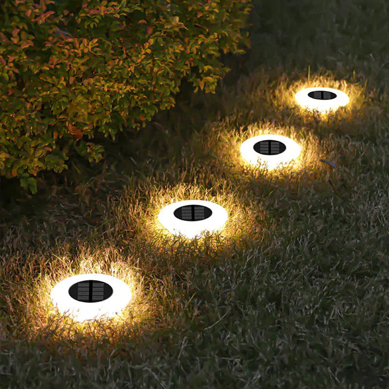 Solar Ground Lights with Automatic Dusk Sensor | Even Light Circle