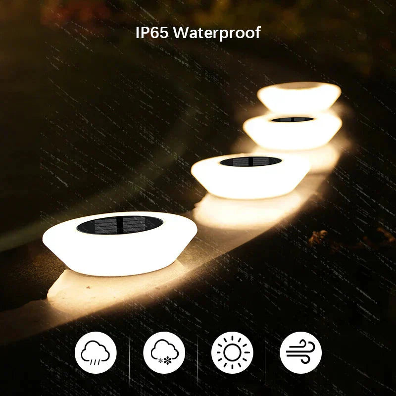 Solar Ground Lights with Automatic Dusk Sensor | Even Light Circle