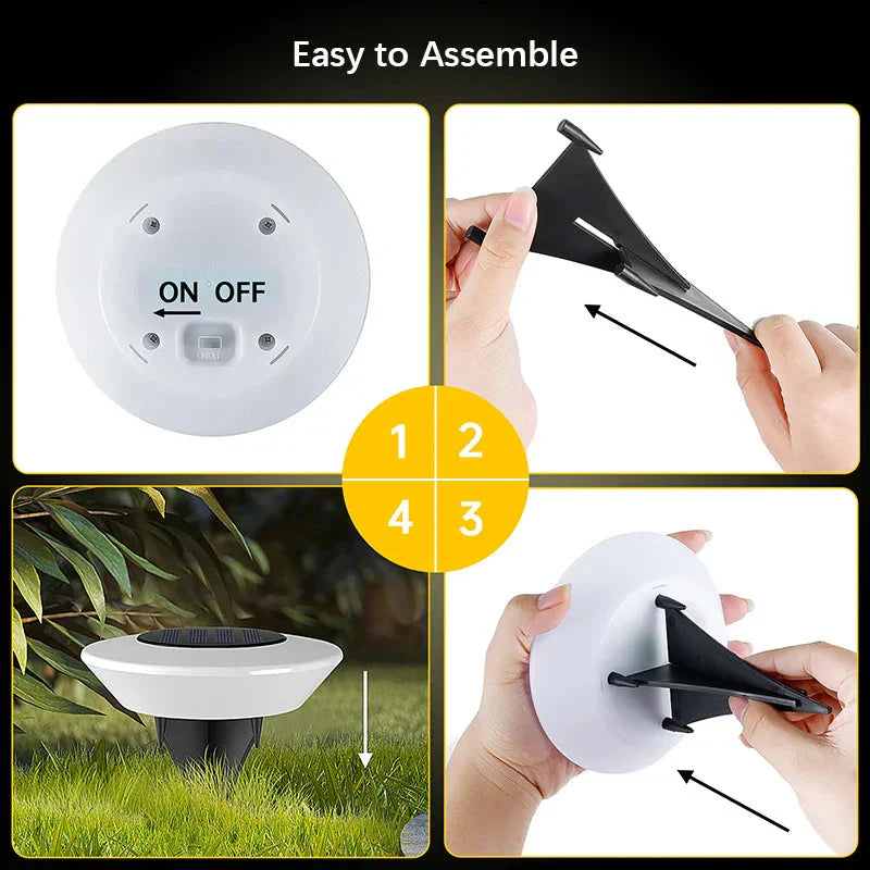 Solar Ground Lights with Automatic Dusk Sensor | Even Light Circle