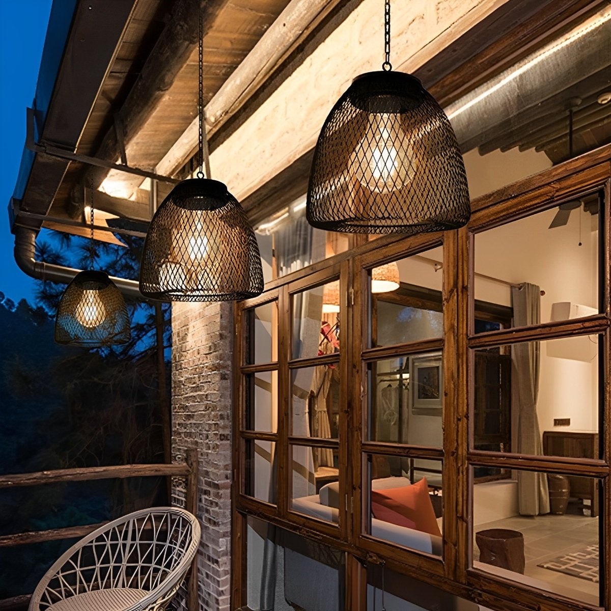 Solar Lantern in Boho Rattan Design | Weather Resistant