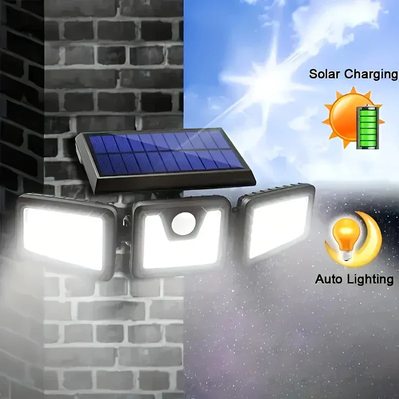 EcoSmart 3-Head Solar Floodlight with Motion Detection