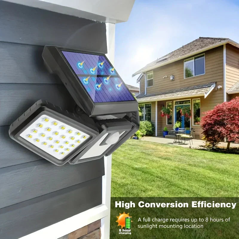 EcoSmart 3-Head Solar Floodlight with Motion Detection