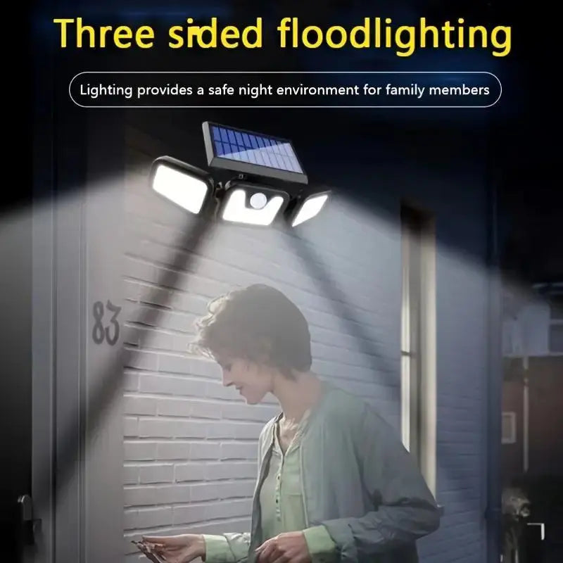 EcoSmart 3-Head Solar Floodlight with Motion Detection