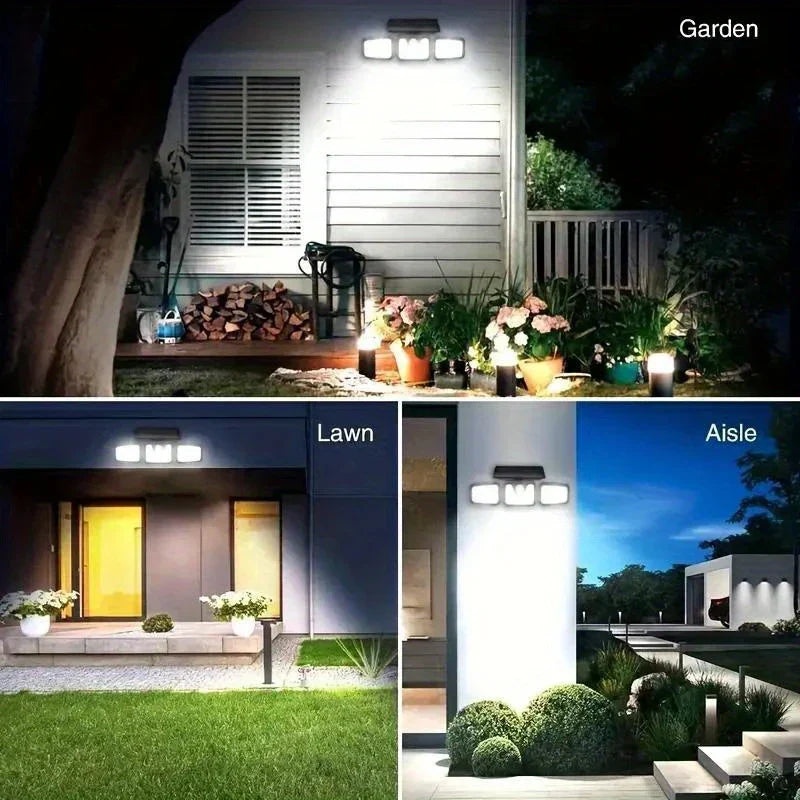 EcoSmart 3-Head Solar Floodlight with Motion Detection