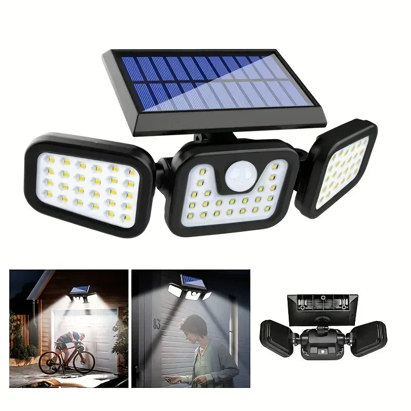 EcoSmart 3-Head Solar Floodlight with Motion Detection