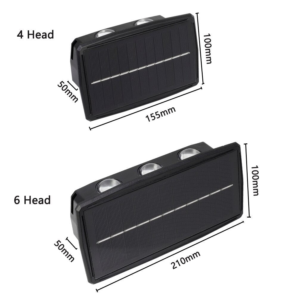 Eco-Friendly Solar-Powered LED Wall Light for Outdoor Spaces