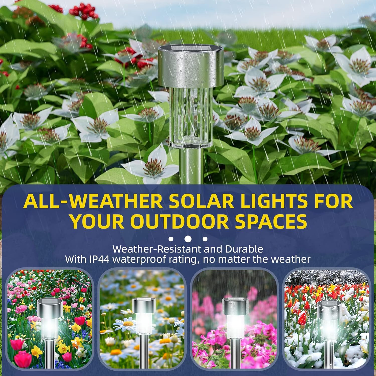 EcoBright Solar Garden Pathway Lights - Waterproof & Elegant