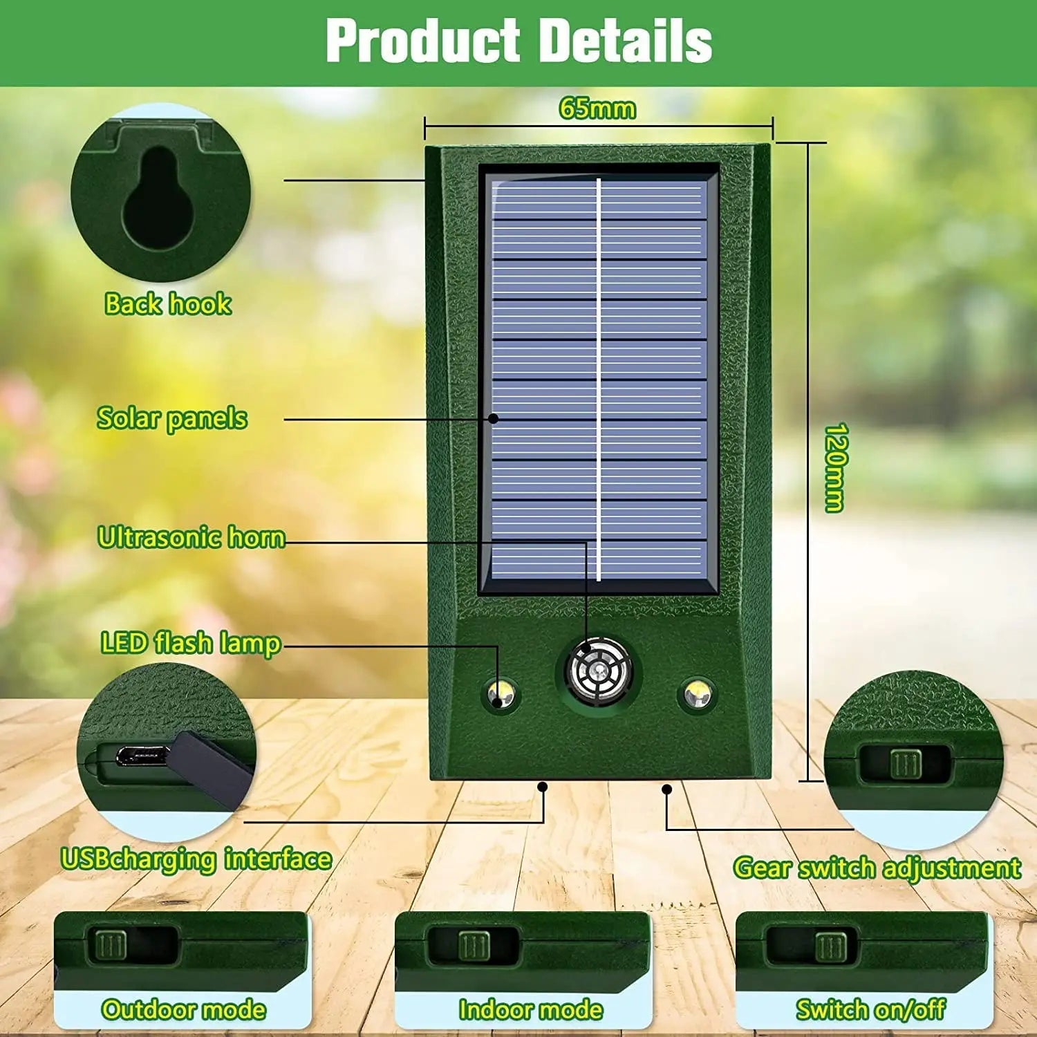 EcoShield - Solar-Powered Ultrasonic Bird Deterrent Device