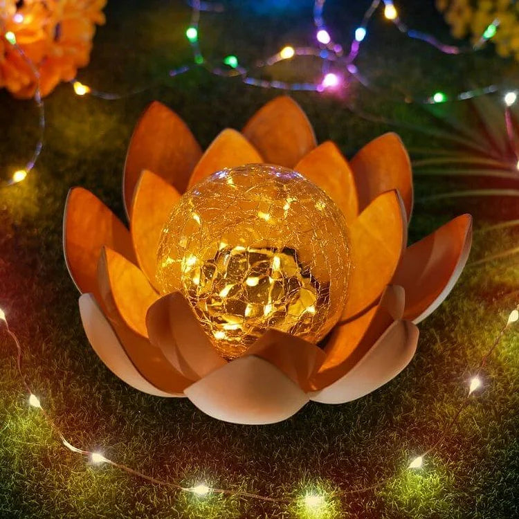 SerenityGlow – Solar Lotus Lantern for Charming Outdoor Spaces