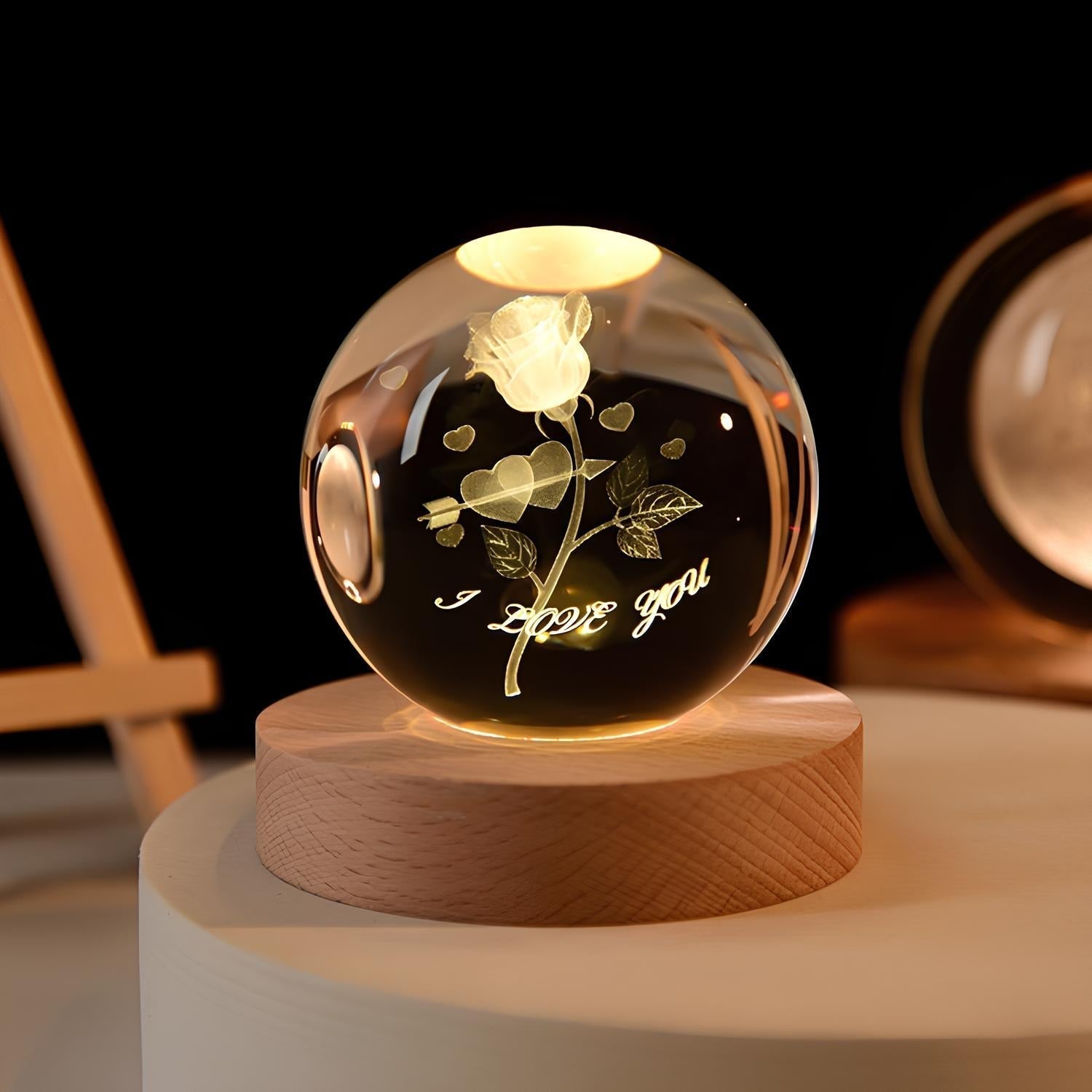 CelestialGlow LED Solar System Crystal Display