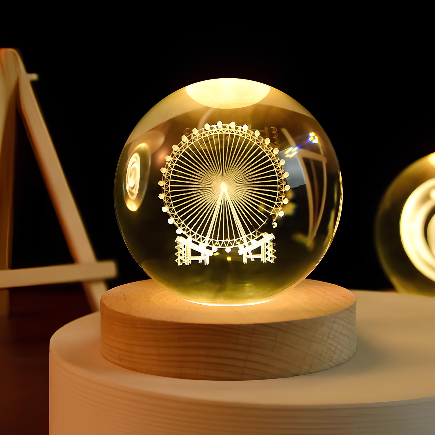 CelestialGlow LED Solar System Crystal Display